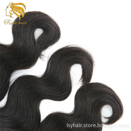 Cheap Price Body Wave Virgin Peruvian Human Hair 3 Bundles Weave With Closure Grey Color